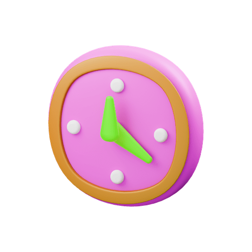 .png, time, clock 3D illustration