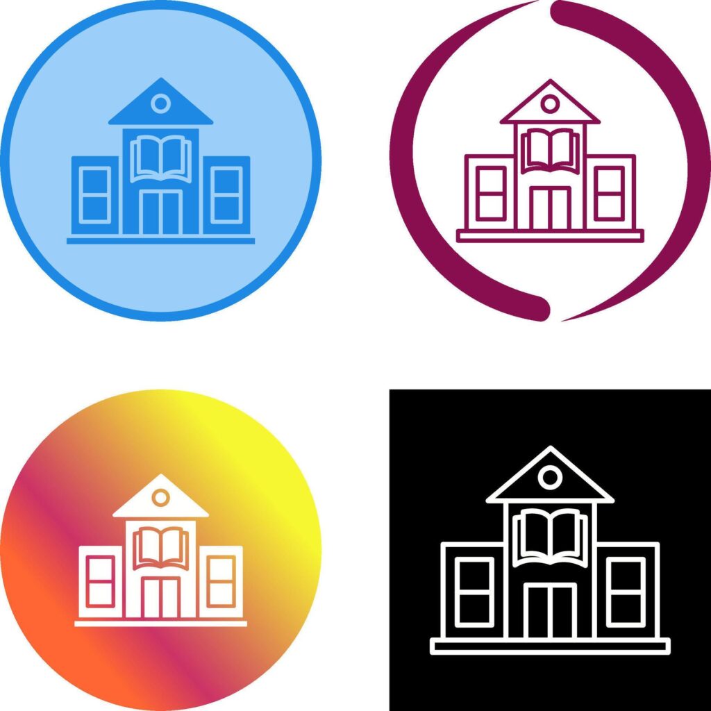 Library Building Icon Design Stock Free