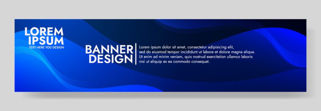 Abstract Blue Fluid Wave Banner Template Free Vector