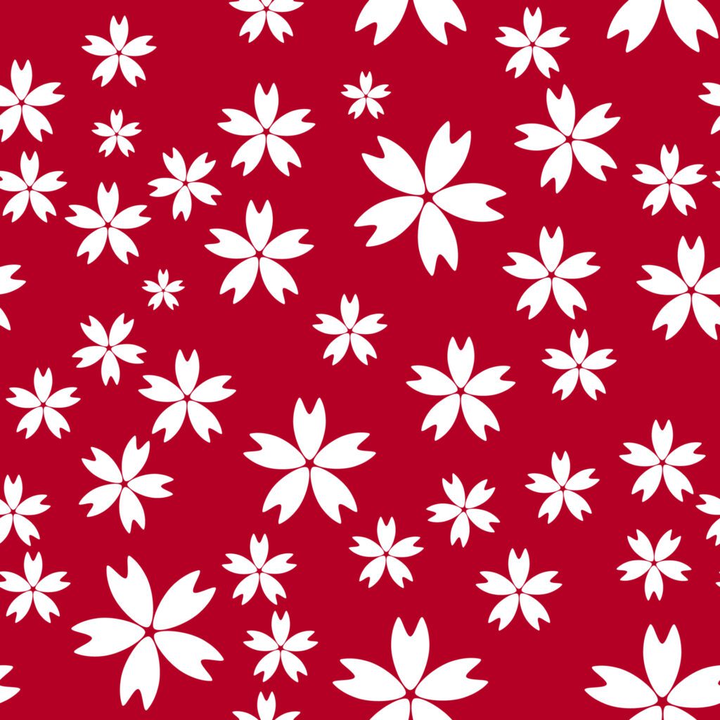 Seamless Simple Pattern Background with Flowers. Free Vector