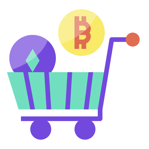 Shopping, basket, digital icon