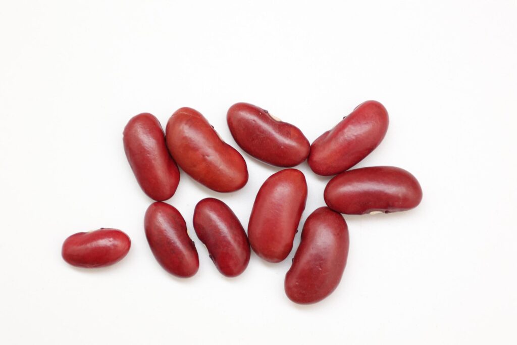 Red beans isolated on white background Stock Free