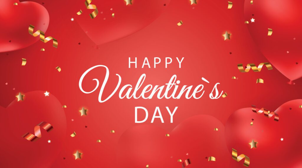 Happy Valentines Day Card with Heart. Vector Illustration Free Vector