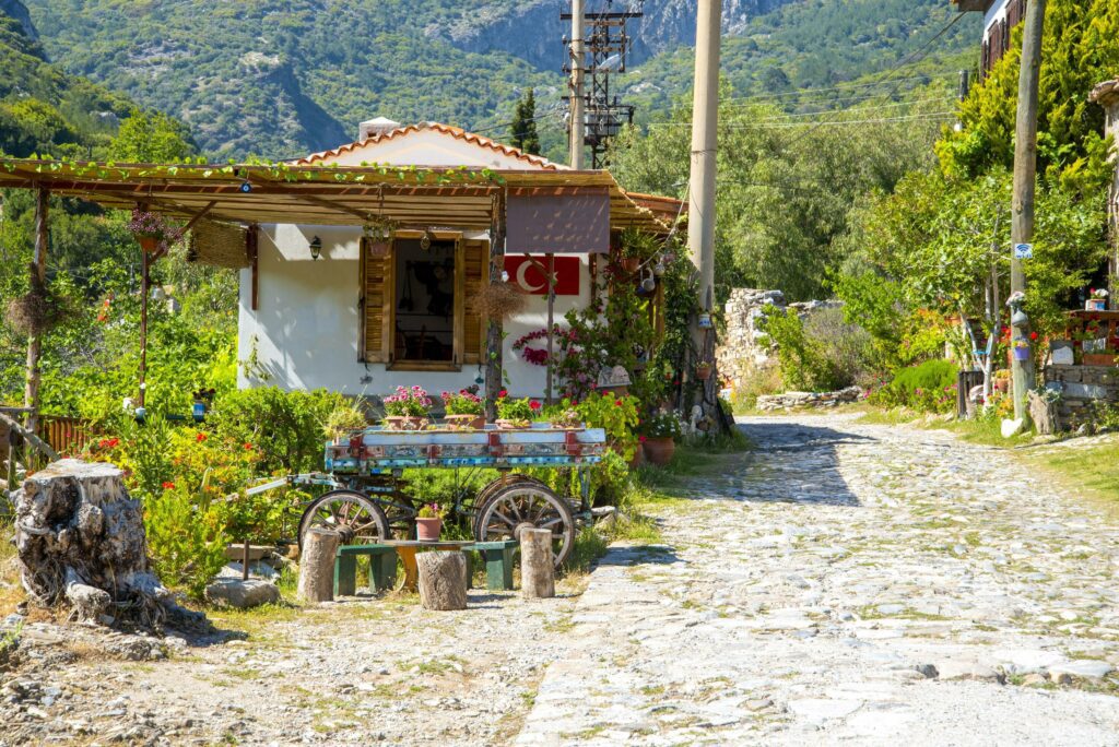 A Turkish cafe in the mountains near Dilek National Park. Stock Free