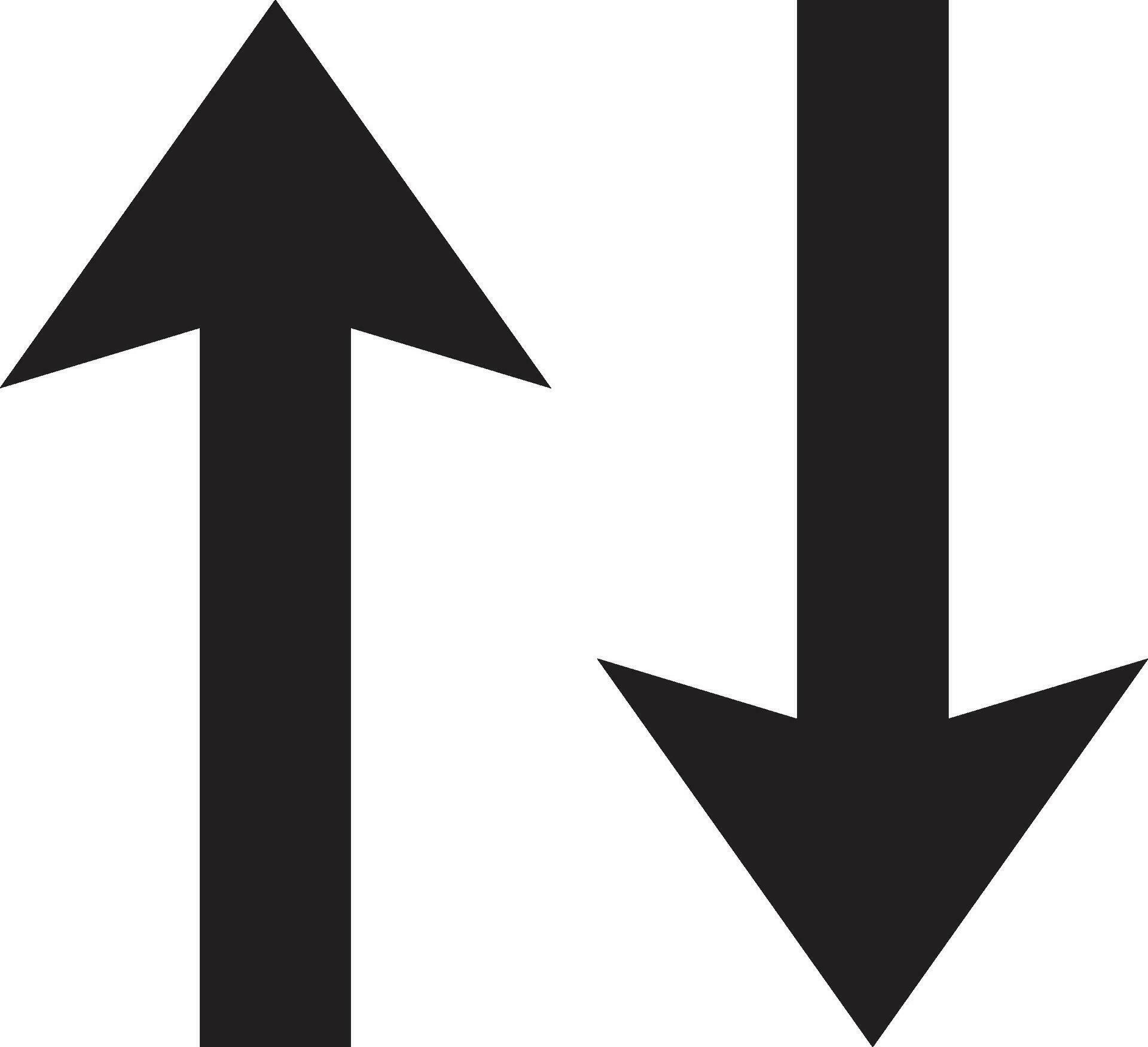 Black Arrow Png Up and Down Symbol Stock Free