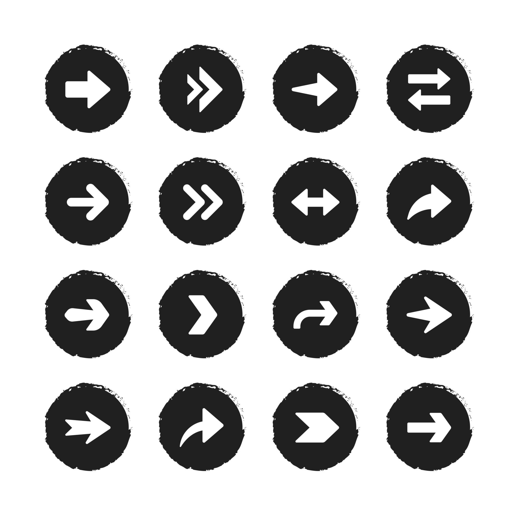 Brush Circle Arrow Icons Stock Free