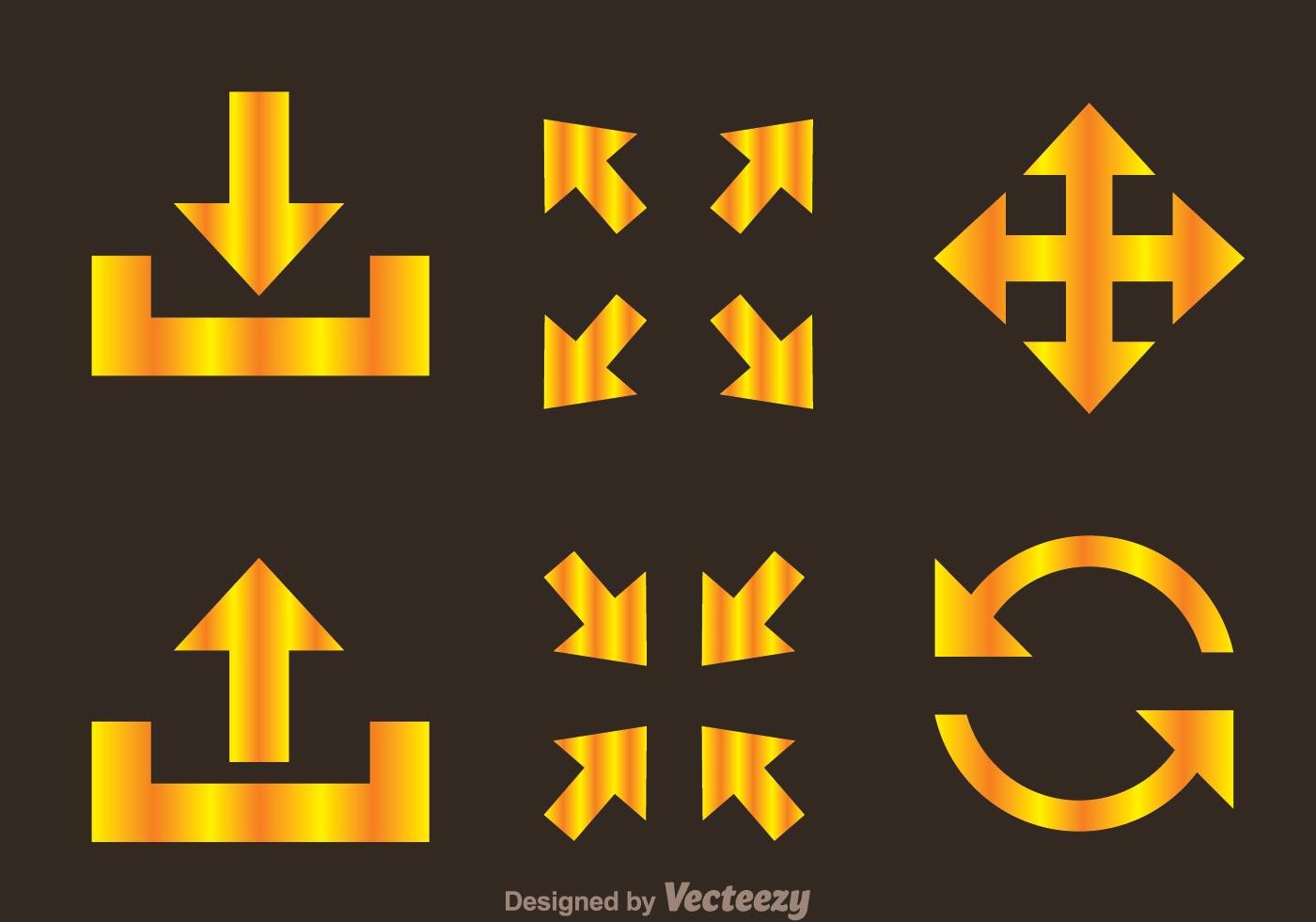 Golden Arrow Symbols Stock Free and Free SVG