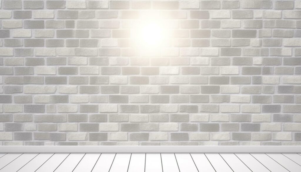 Bright sunlight illuminates empty apartment with modern brick wall backdrop generated by AI Stock Free