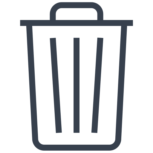 Bin, delete, empty icon