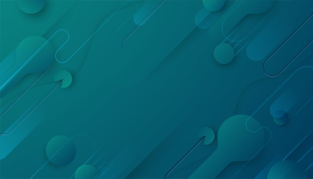 Blue Green Abstract Fluid Geometric Shapes Background. Free Vector