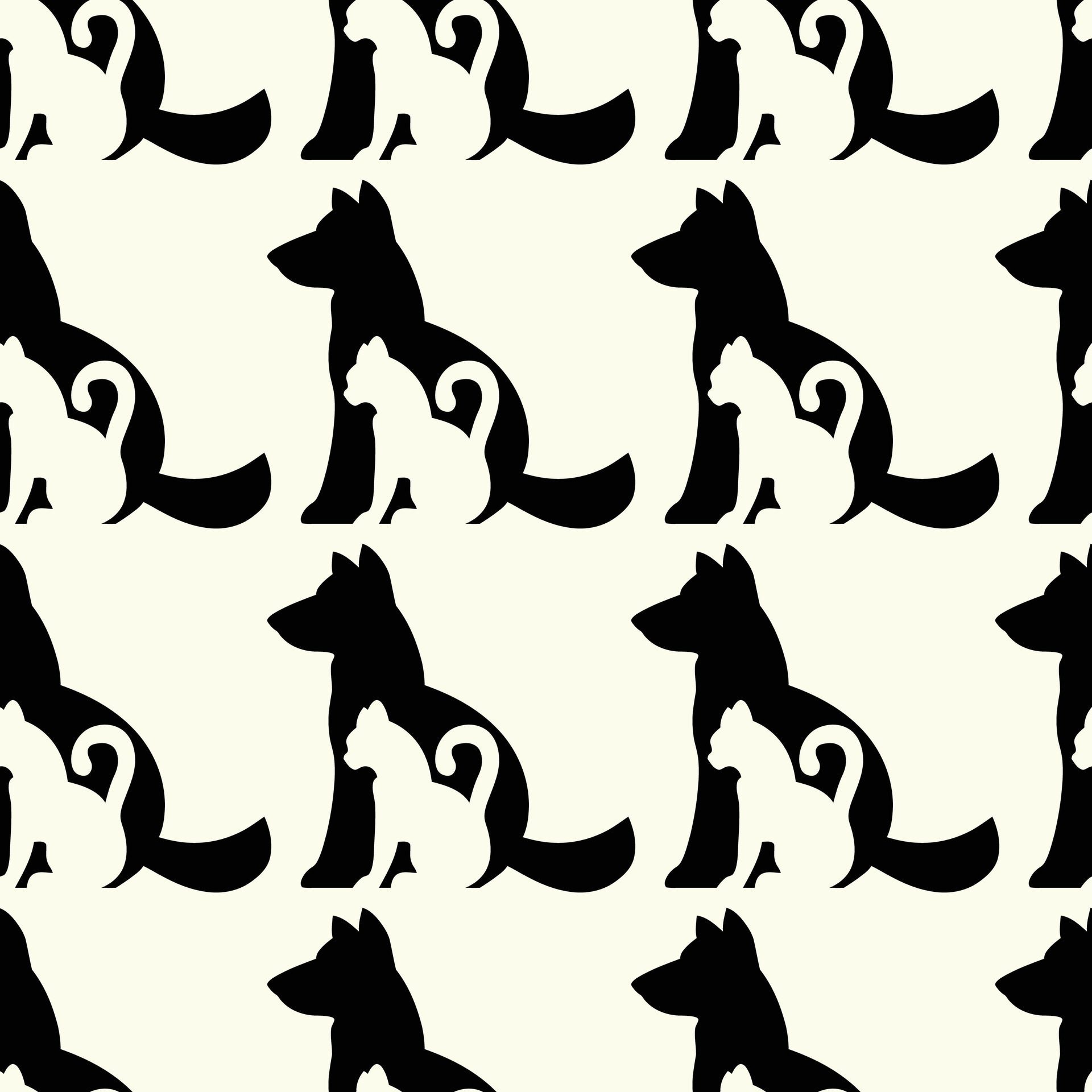 Winking Dogs Seamless Pattern Design Free Vector