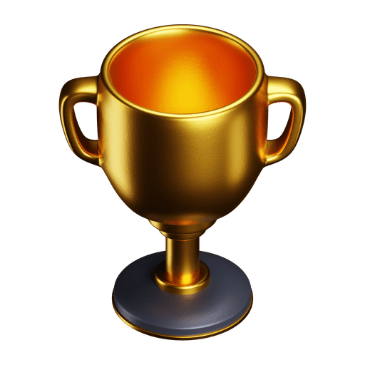 Trophy, iso, premium 3D illustration