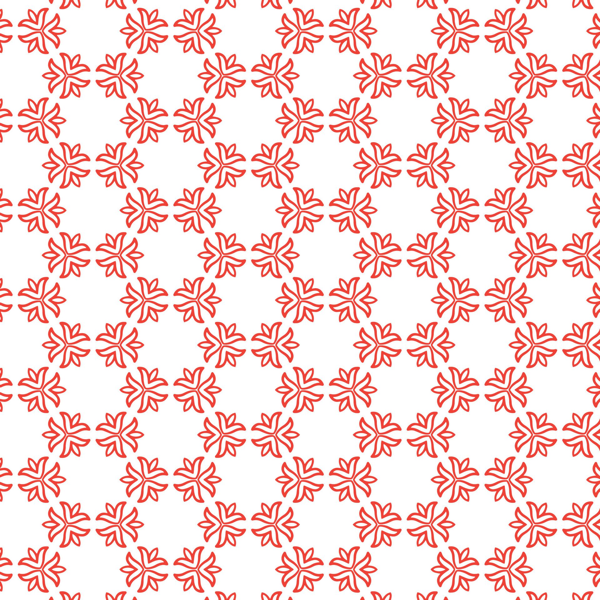 Creative Line Flower Pattern Background Free Vector