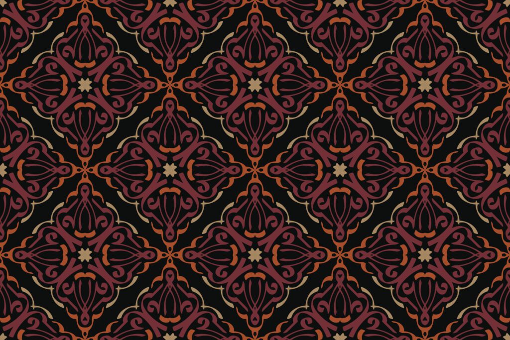oriental pattern. vintage background with Arabic ornament. Pattern, background and wallpaper for your design. Textile ornament. illustration. Free Vector