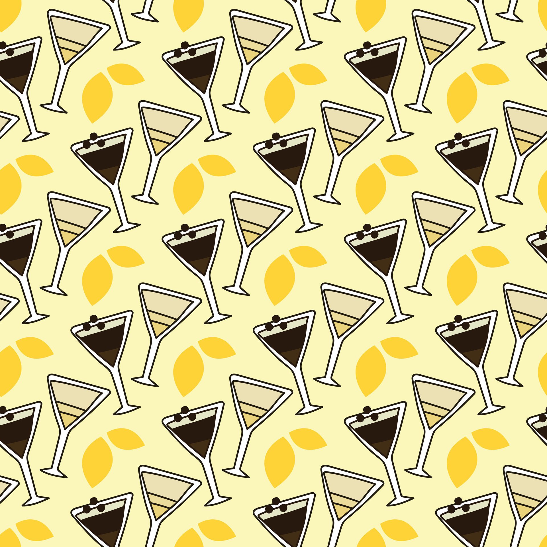 Summer Drink Seamless Pattern Design Free Vector