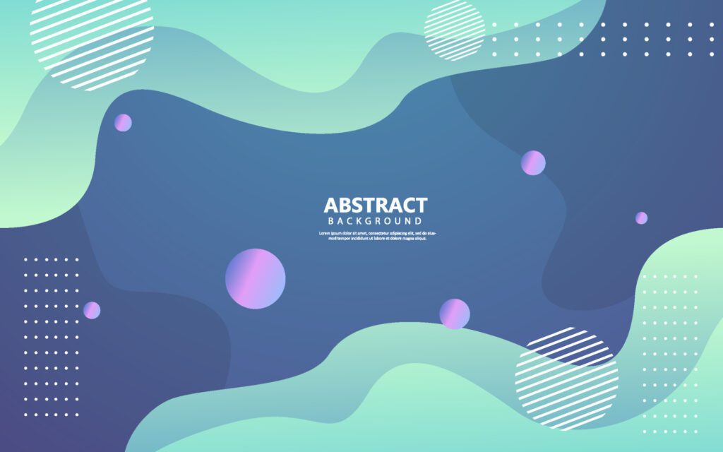 Abstract modern wave shapes blue background Free Vector