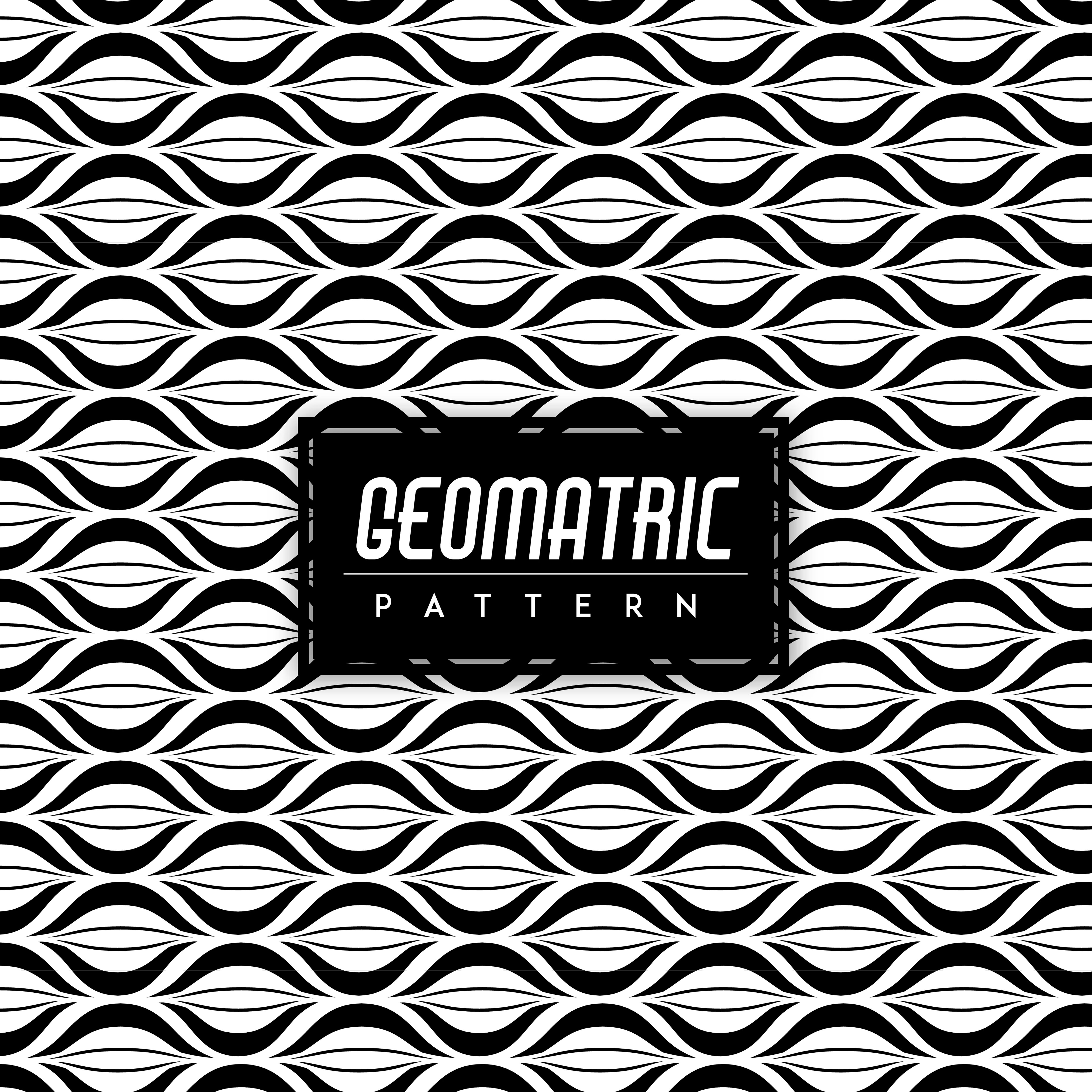 Black and White Geomatric Seamless Pattern Background Free Vector