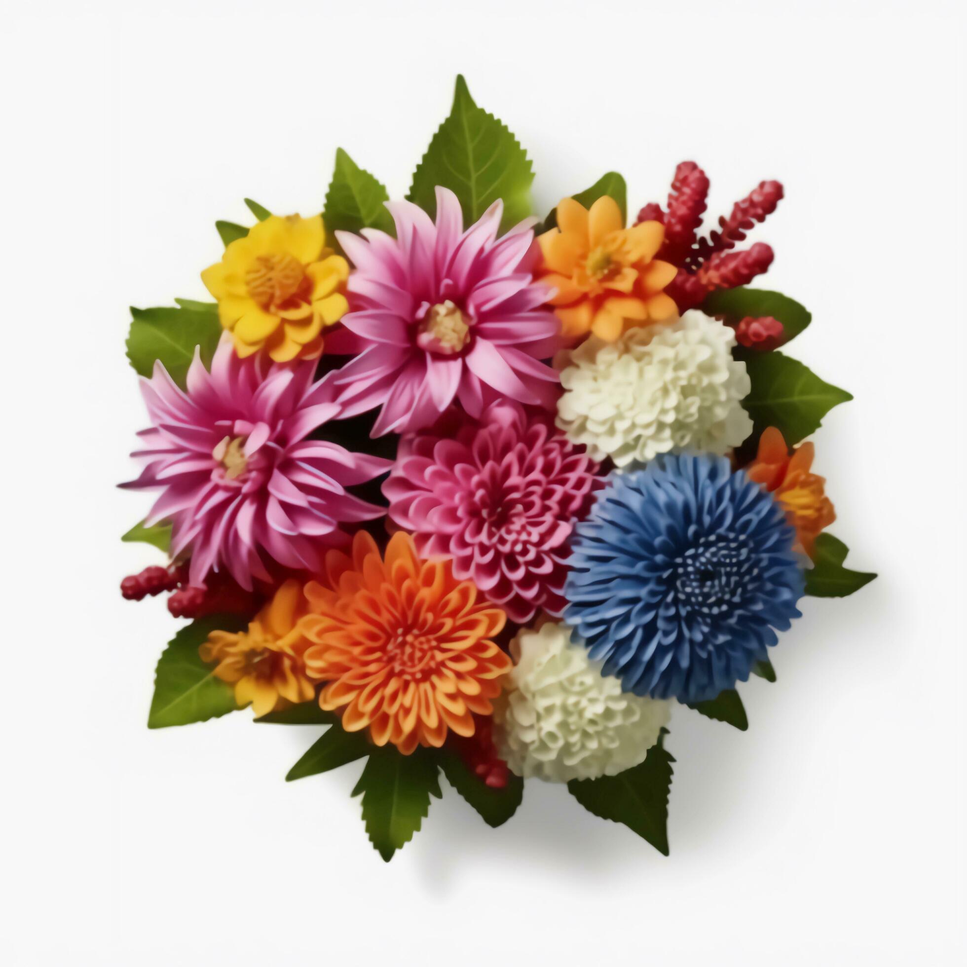 A colorful bouquet of flowers. AI Generated. Stock Free