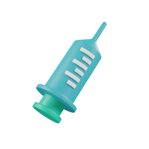 Vaccine, syringe, injection 3D illustration