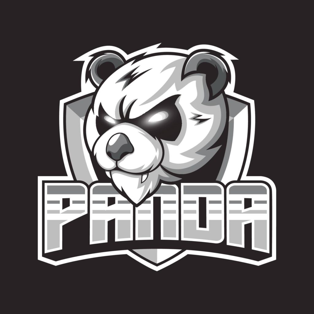 Panda mascot logo good use for symbol identity emblem badge and more Stock Free