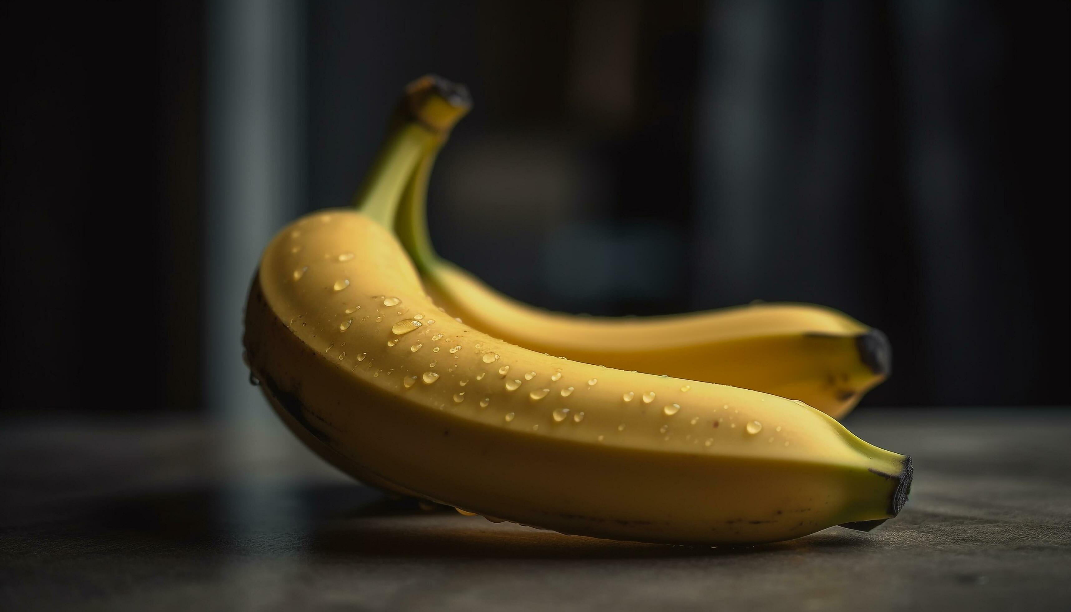 Ripe banana, a healthy snack for a fresh, organic lifestyle generated by AI Stock Free