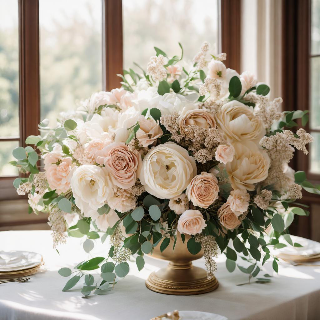 “Elegant floral arrangement, soft by @ai_generated