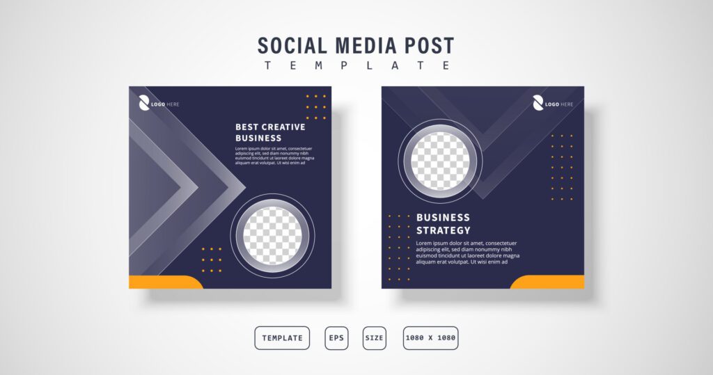 minimalist design social media post banner ,soft black, vector eps 10 Free Vector