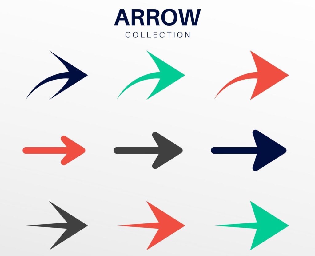 Flat Modern Arrows Collection Stock Free