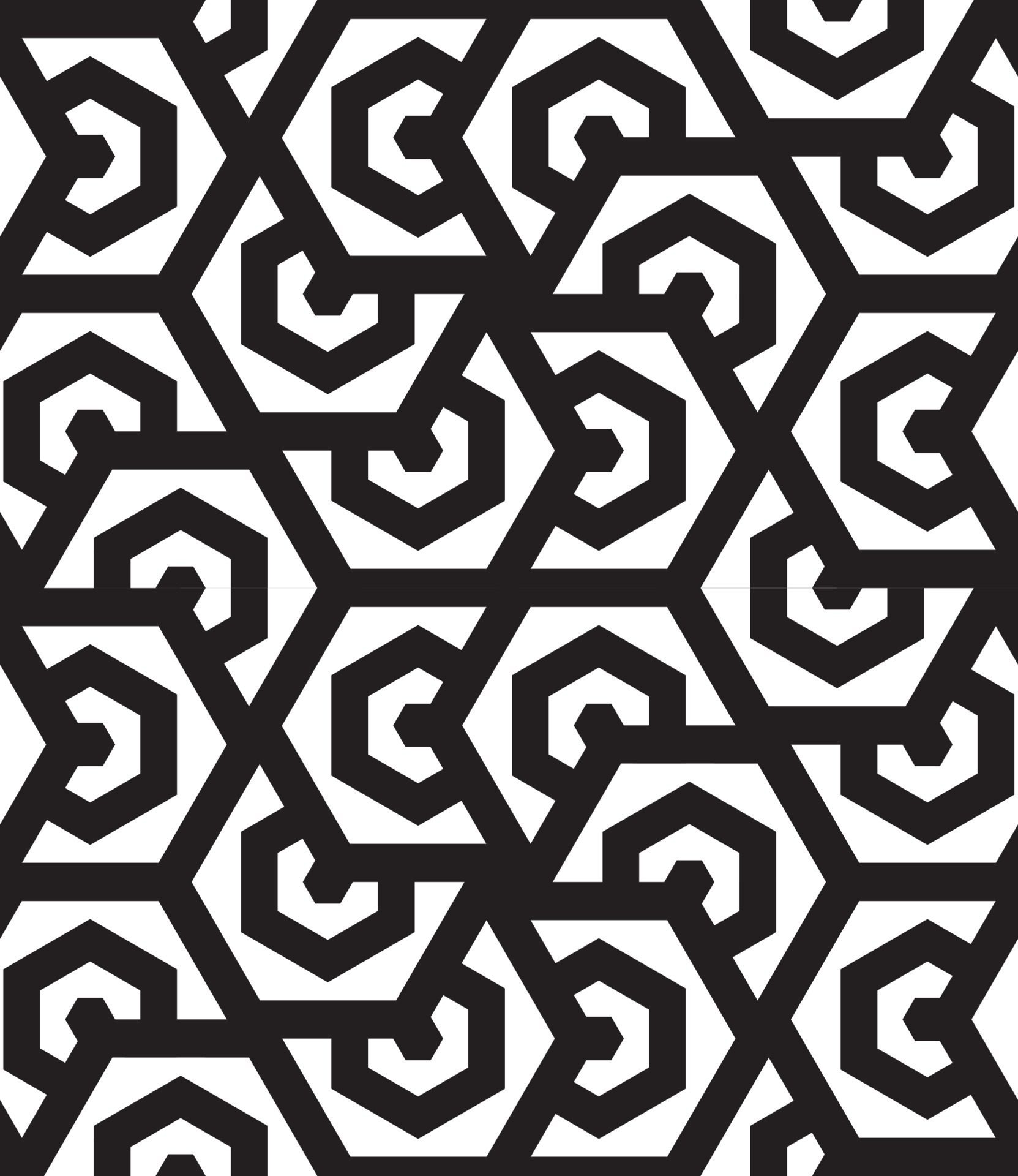 Black and White. Seamless Pattern. Abstract Psychedelic Free Vector