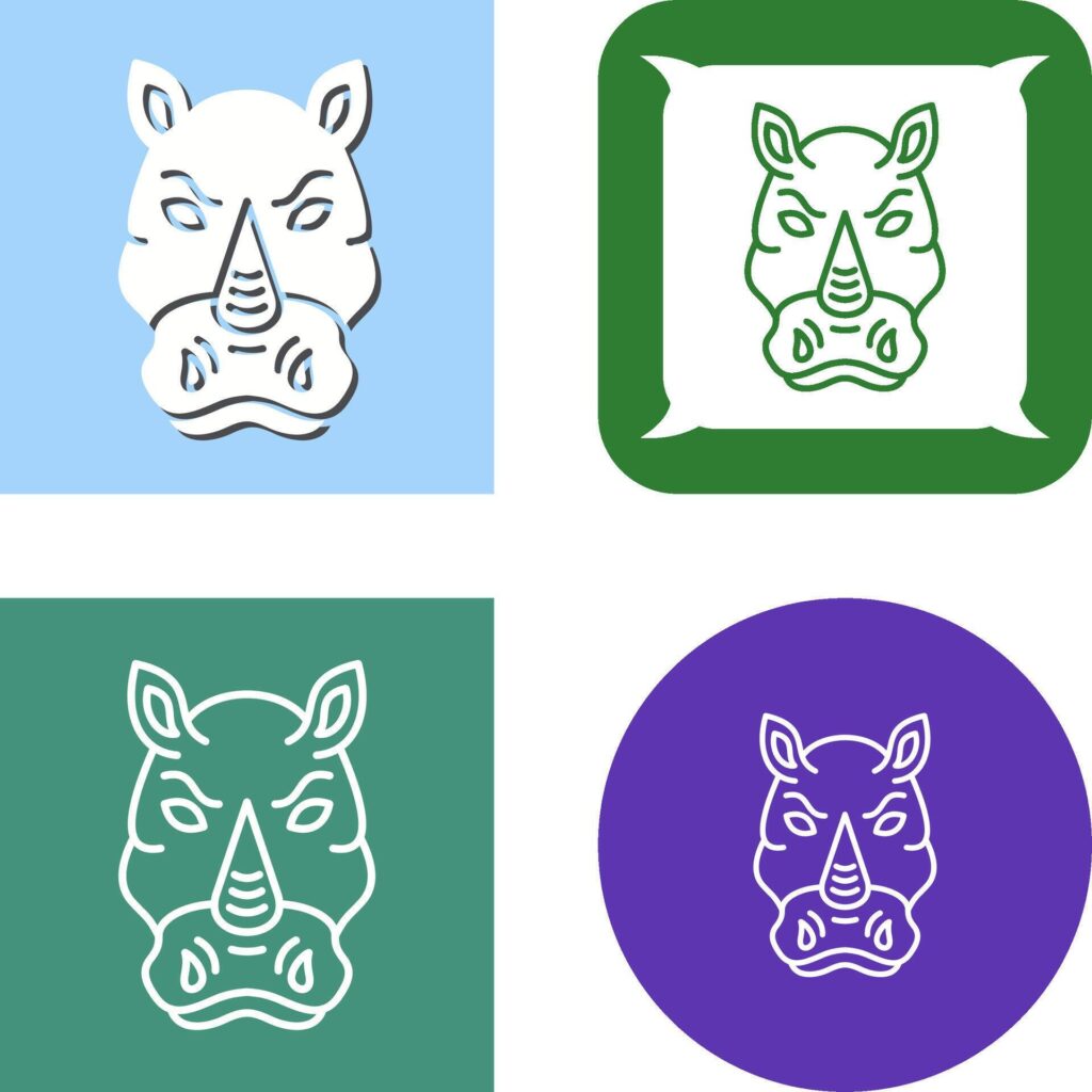 Rhino Icon Design Stock Free