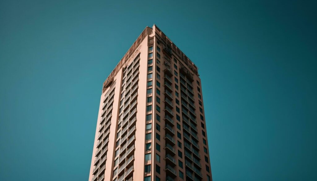 Modern skyscraper reflects futuristic design in illuminated cityscape at night generated by AI Stock Free