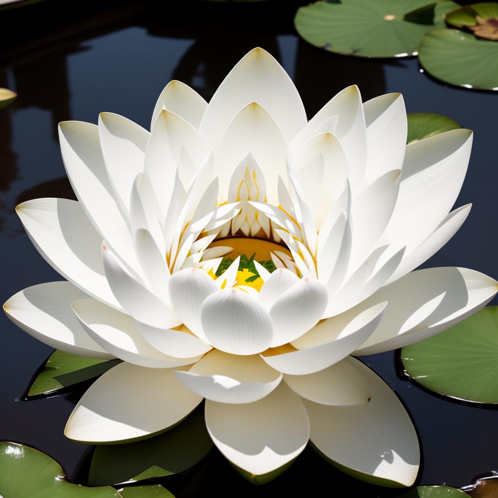 White lotus flower, Thai by @ai_generated