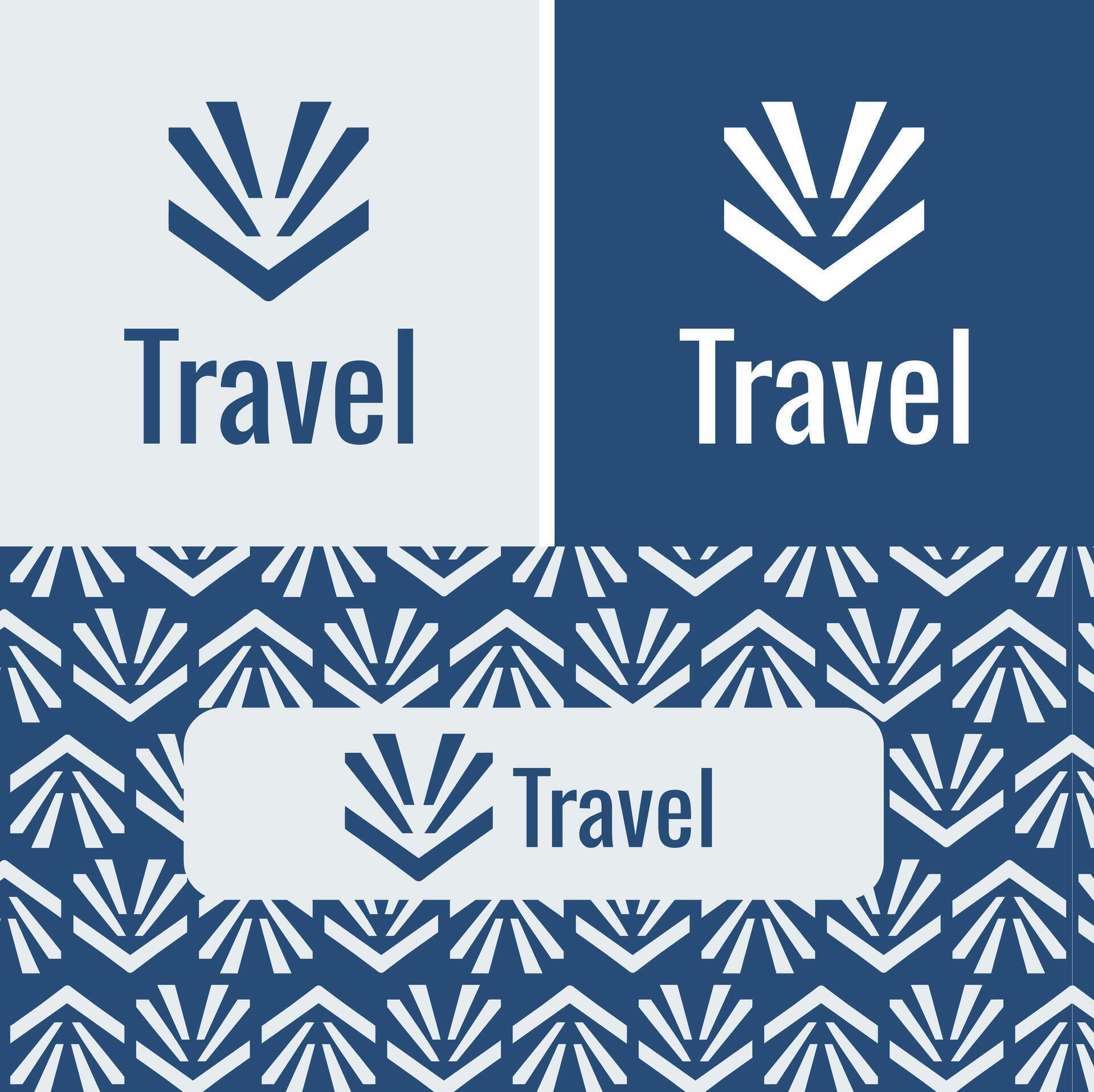 Abstract Blue Arrow Travel Agency Logo Stock Free