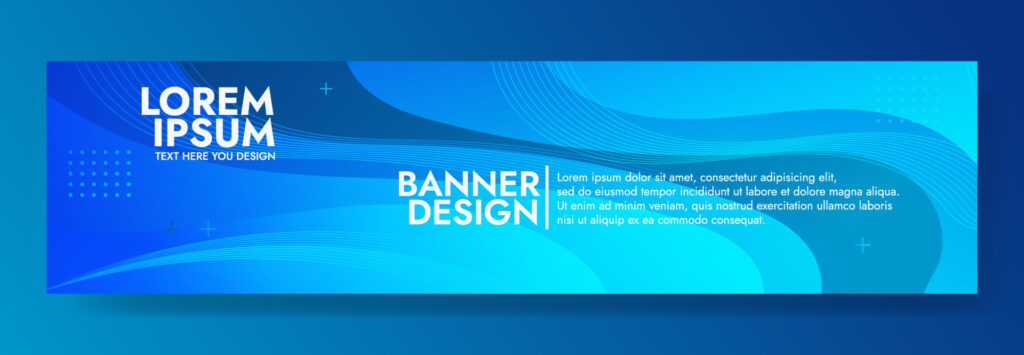 Abstract Blue Fluid Wave Banner Template Free Vector