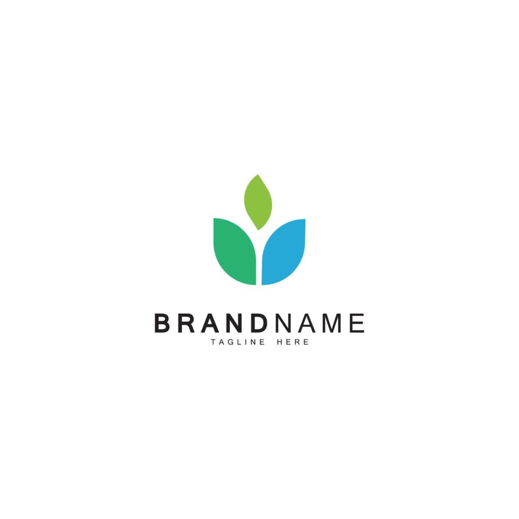 Leaf simple logo concept sign icon symbol design Stock Free