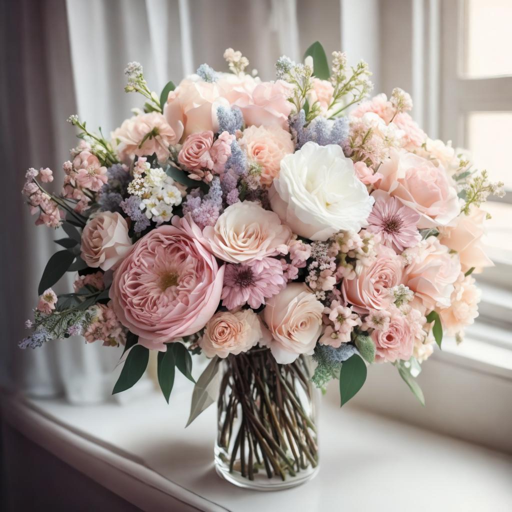 Beautiful bouquet with pastel by @ai_generated