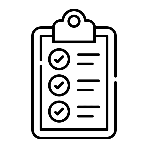 Checklist, clipboard, check icon