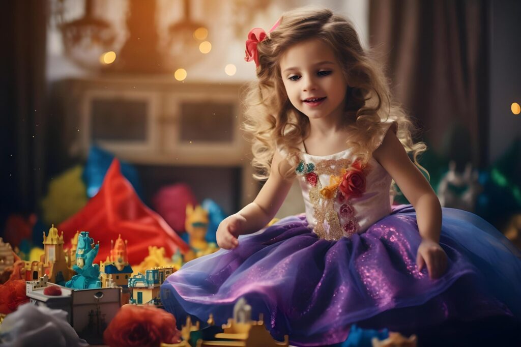 Enchanting Innocence Cute Imagery of a Little Princess Free Photo