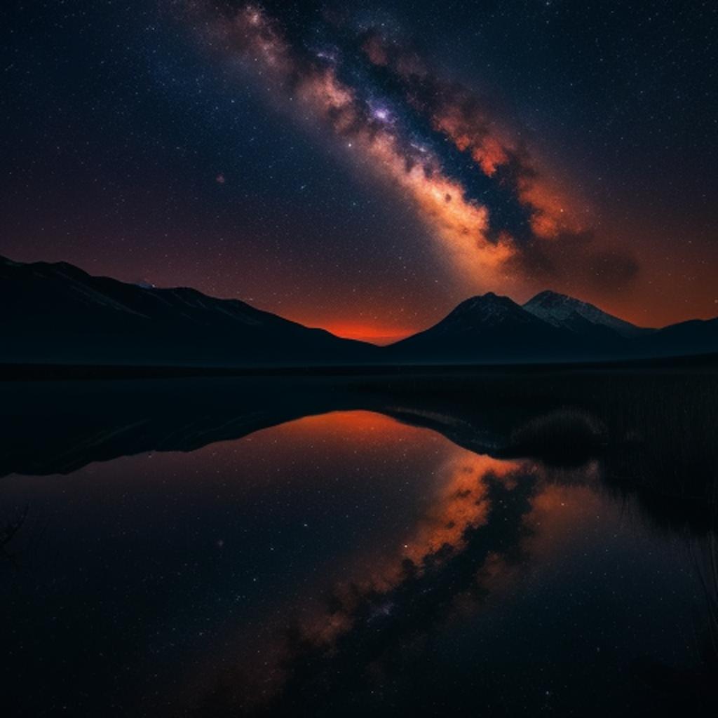 Night sky nature photography, by @ai_generated