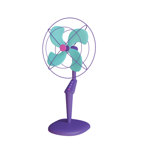 Fan, air, cooler 3D illustration