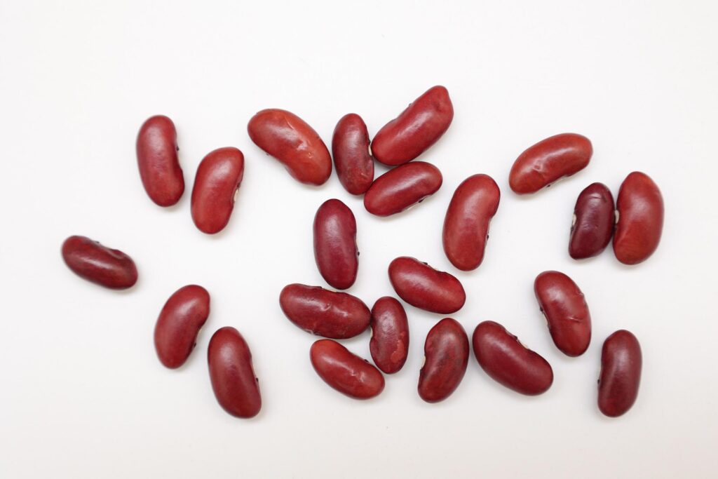 Red beans isolated on white background Stock Free