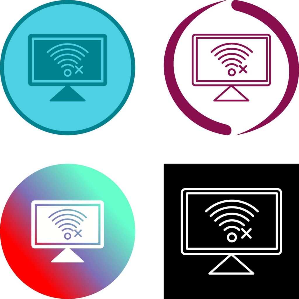 Disconnected Network Icon Design Stock Free