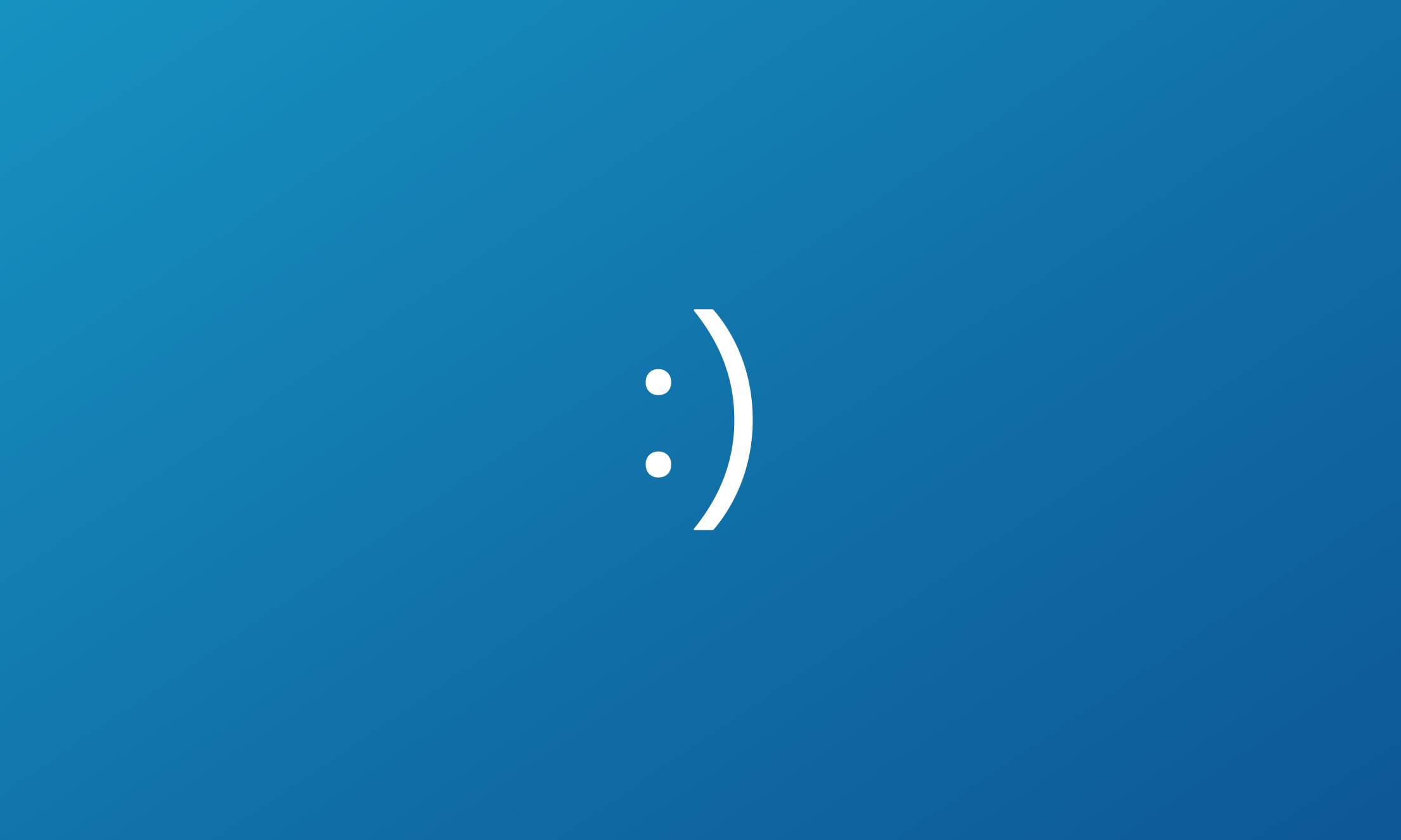 Microsoft BSOD Happy Smiley Free Photo