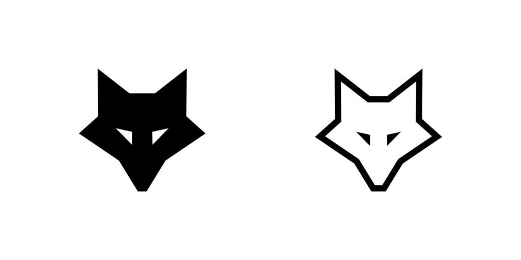 fox head icon logo vector template Stock Free