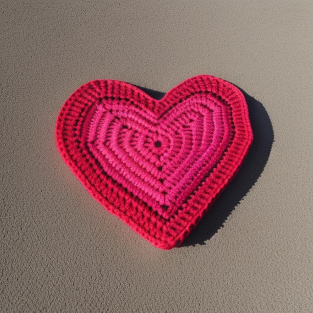 Heart crochet with the by @ai_generated