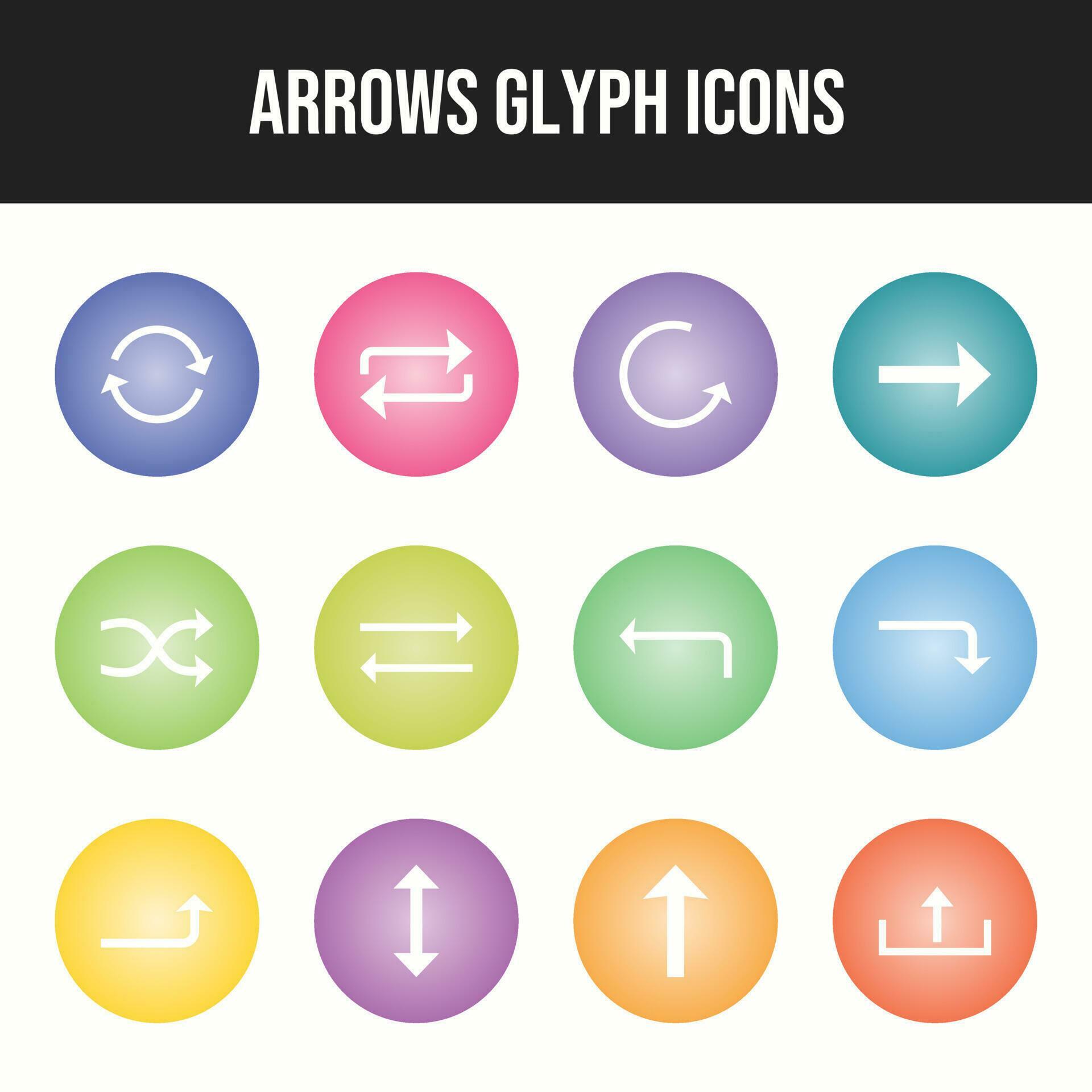 Beautiful Arrows vector icon set Stock Free and Free SVG