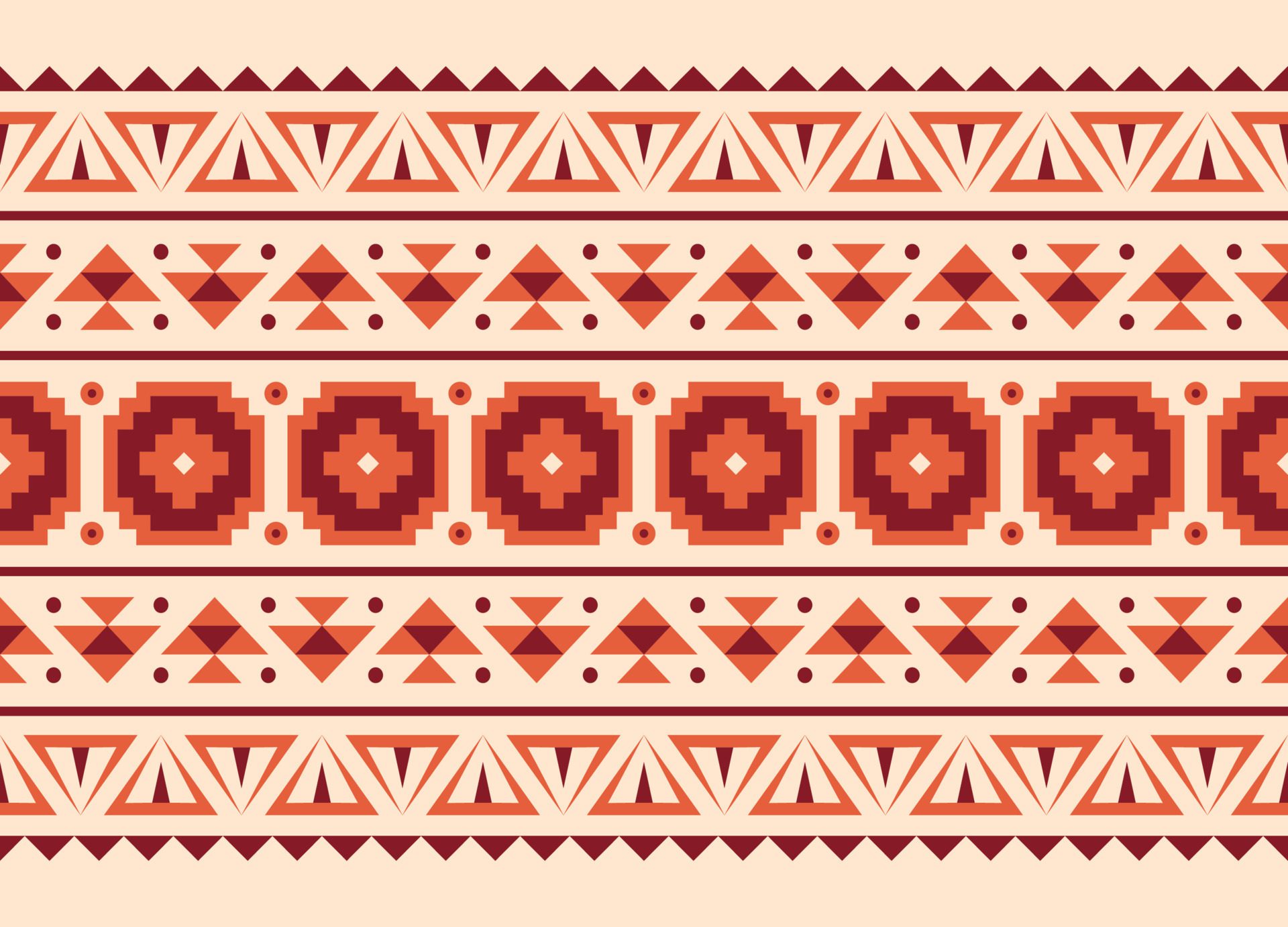 Tribal aztec colorful seamless ethnic pattern for wallpaper, clothing, wrapping, fabric, carpet, cover, card template Free Vector