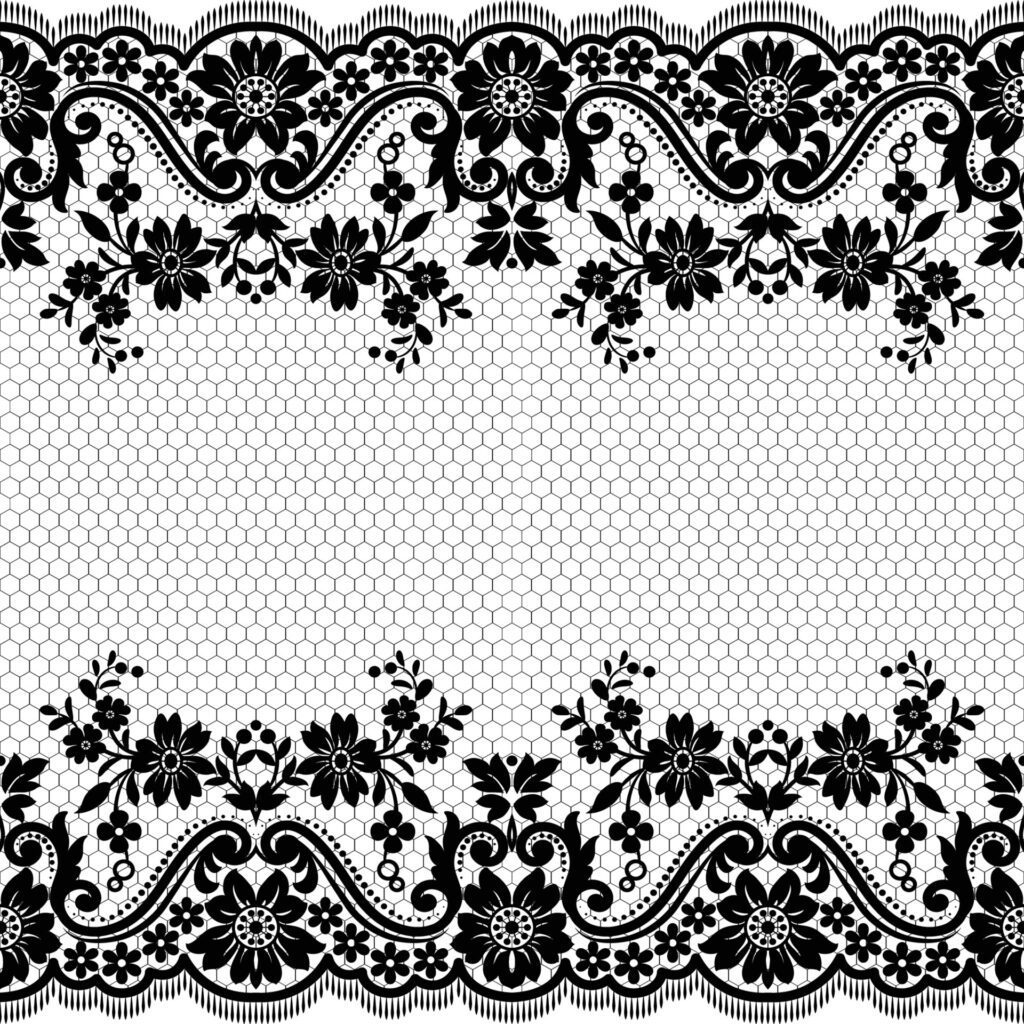 Abstract seamless lace pattern with flowers Free Vector