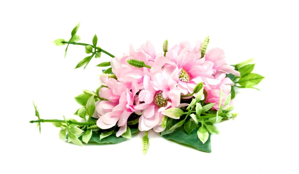 pink bouquet flowers isolated on white background Stock Free