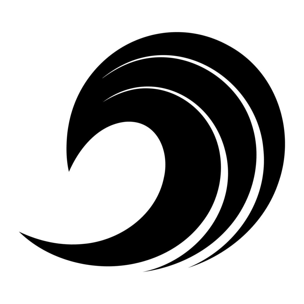 Simple Wave Logo. Vector Illustration Free Vector